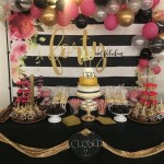 Pink Gold Black Party Decorations